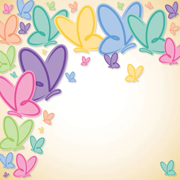 Soft butterfly background in vector format. — Stock Vector