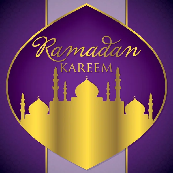 Etiqueta Ramadán Kareem (Generoso Ramadán) tarjeta en formato vectorial . — Vector de stock