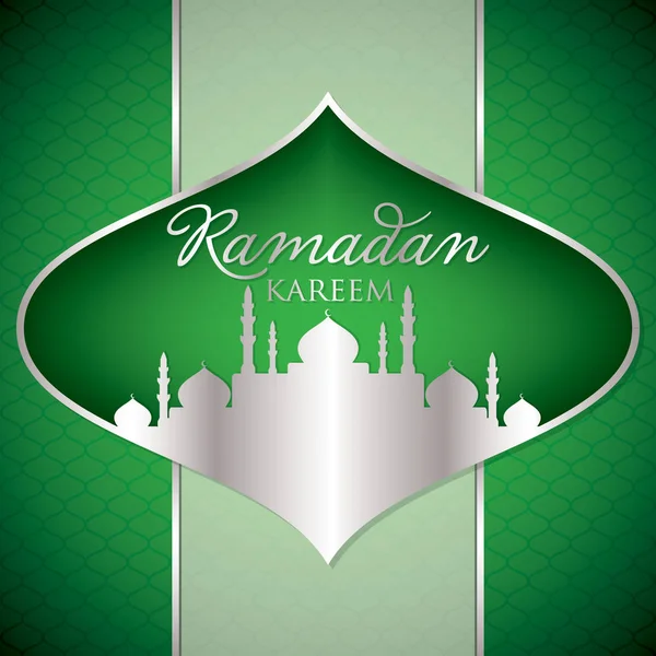 Etiqueta Ramadan Kareem (Ramadã Generoso) cartão em formato de vetor . — Vetor de Stock