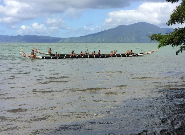 Canoas Tradicionales Alotau Bahía Milne Papúa Nueva Guinea — Foto de Stock