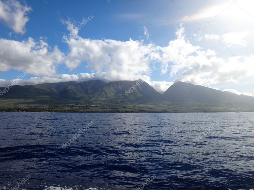 Scenery of west Maui near Lahaina, Hawaii.