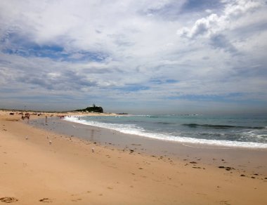 Nobbys Beach, Newcastle, Nsw Avustralya sahneleri.                      