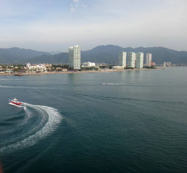 Scéna Puerto Vallarta Výletní Lodi Jalisco Mexiko — Stock fotografie