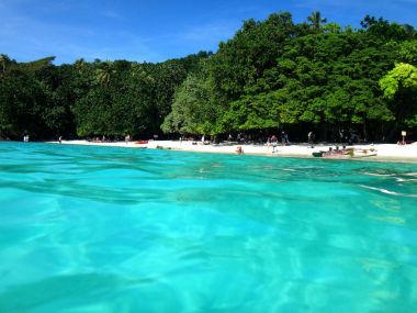 Sahne şampanya Bay, Espiritu Santo, Vanuatu.