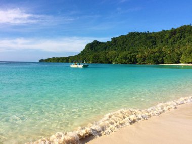Sahne şampanya Bay, Espiritu Santo, Vanuatu.