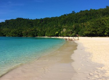 Sahne şampanya Bay, Espiritu Santo, Vanuatu.