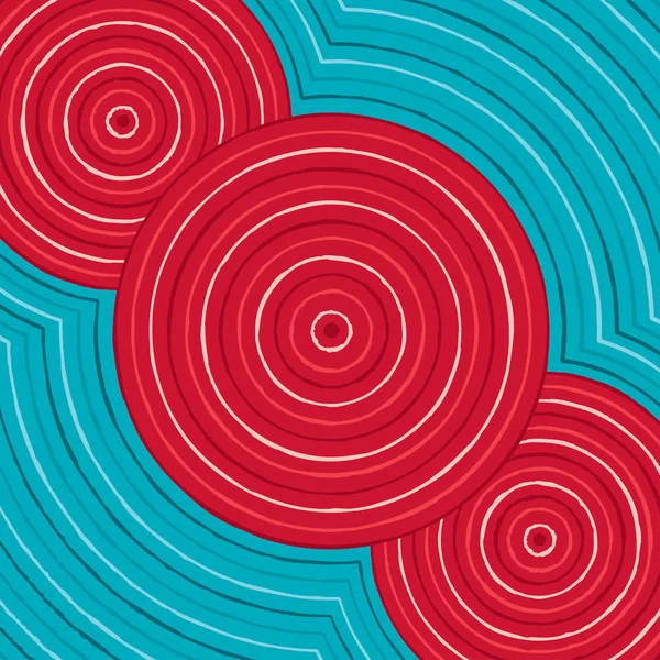 Riverbank abstract Aboriginal dot painting in vector format — Stock Vector