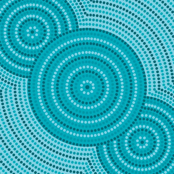 Riverbank abstract Aboriginal dot painting in vector format — ストックベクタ