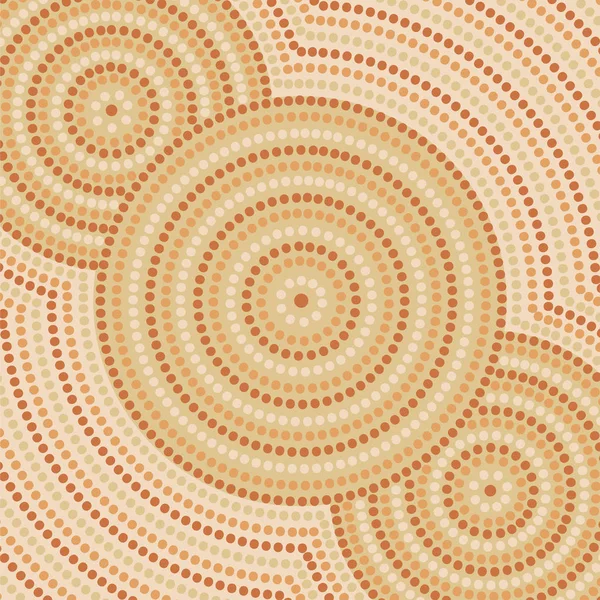 Abstracte Aboriginal dot painting in vectorformaat — Stockvector