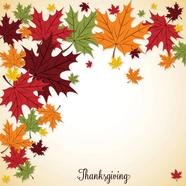 Fall Leaf Thanksgiving card in vector format. — Stock Vector