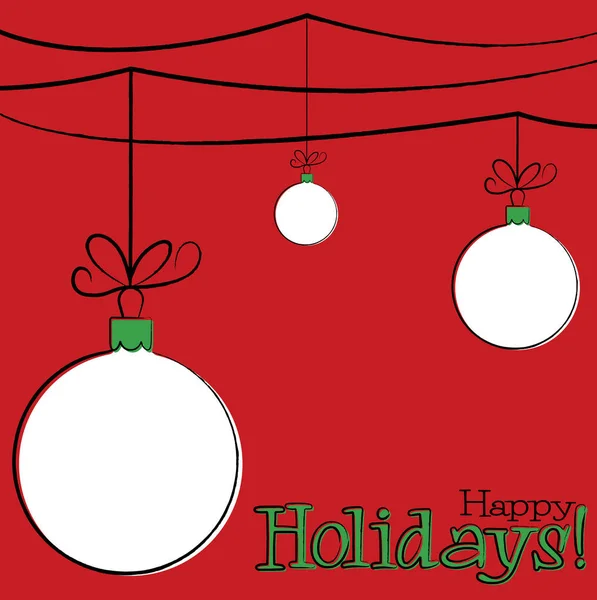 Bright Hand Carte de Noël en forme de boule de dessin au format vectoriel — Image vectorielle