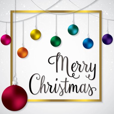 Vektör biçiminde gösterişli bir Noel kartı.