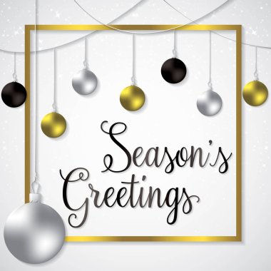 Vektör biçiminde gösterişli bir Noel kartı.