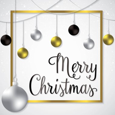 Vektör biçiminde gösterişli bir Noel kartı.