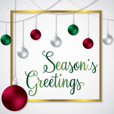 Vektör biçiminde gösterişli bir Noel kartı.