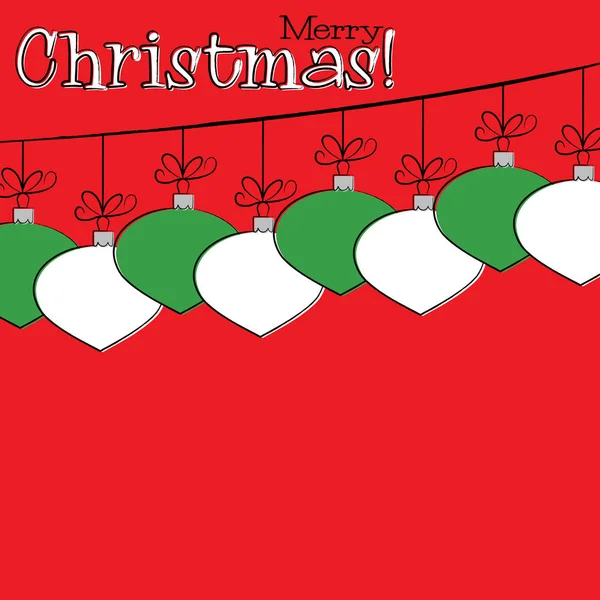 Bright Hand Drawing cetka Vánoční přání ve vektorovém formátu — Stockový vektor