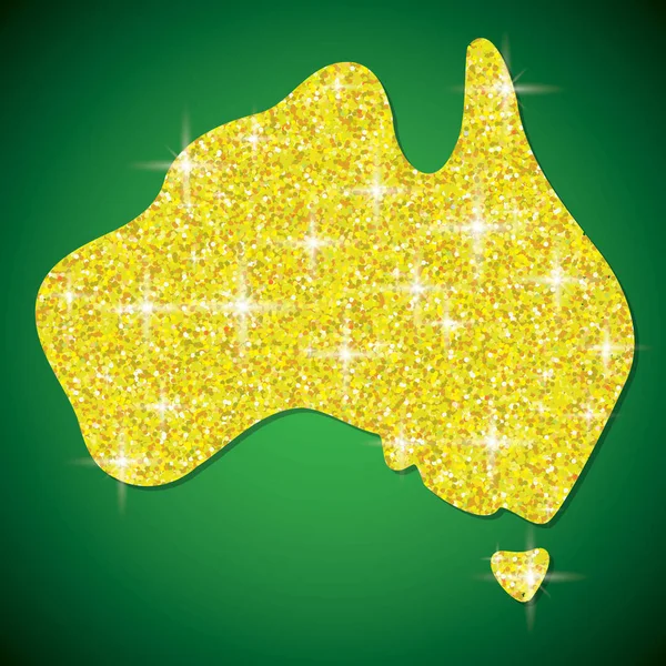 Carte australienne brillante à paillettes irisées au format vectoriel . — Image vectorielle