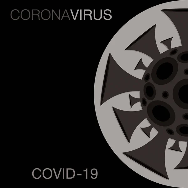 Koronawirus Covid 2019 Ncov Znak Formacie Wektorowym — Wektor stockowy