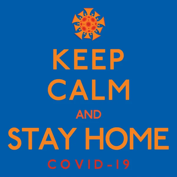 Mantenere Calmo Coronavirus Covid 2019 Ncov Segno Formato Vettoriale — Vettoriale Stock