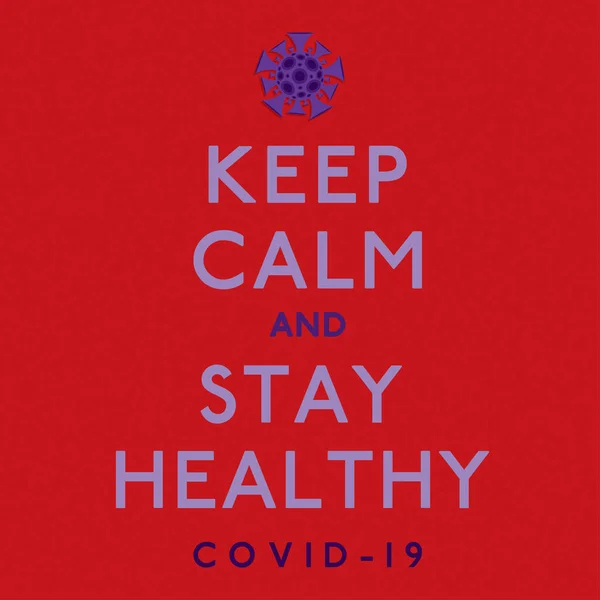 Mantenere Calmo Coronavirus Covid 2019 Ncov Segno Formato Vettoriale — Vettoriale Stock