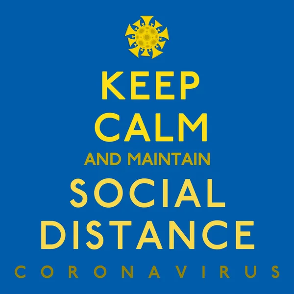 Maradj Nyugodt Coronavirus Covid 2019 Ncov Jel Vektor Formátumban — Stock Vector