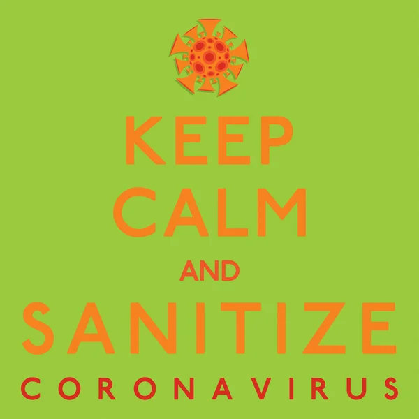 Ruhe Bewahren Coronavirus Covid 2019 Ncov Zeichen Vektorformat lizenzfreie Stockillustrationen