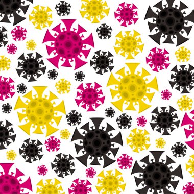 Coronavirus, covid-19, 2019-ncov Wuhan virüs arkaplanı vektör biçiminde.