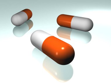 3 boyutlu haplar ve gölge. Sağlık hizmetleri kavramı