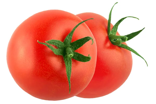 Zwei frische Tomaten isoliert — Stockfoto