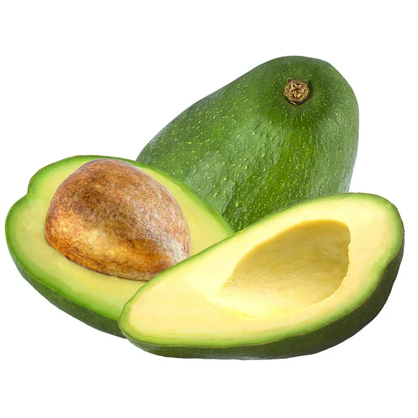 Avocado isoliert auf weiß — Stockfoto