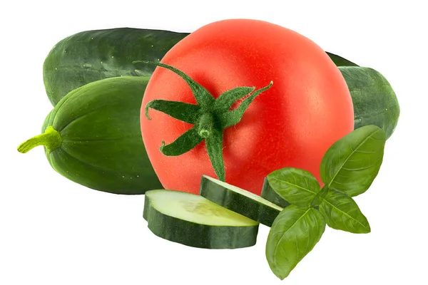신선한 토마토와 오이 절연 — 스톡 사진