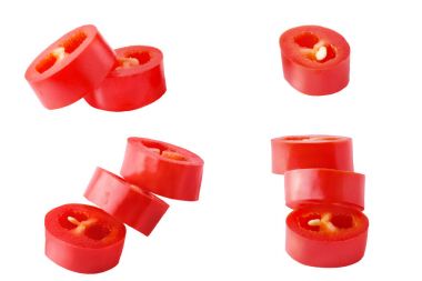 Toplama biber beyaz izole