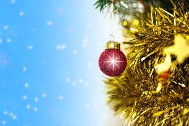 Noel tek kırmızı top dekorasyon