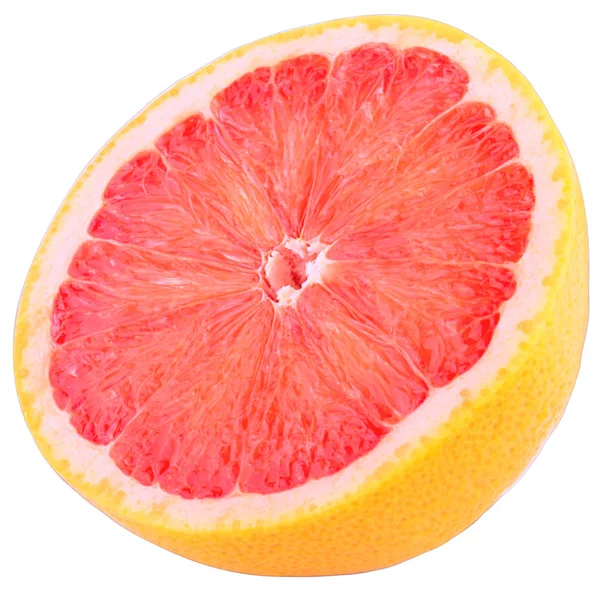 Halbe Grapefruit isoliert auf weiß — Stockfoto