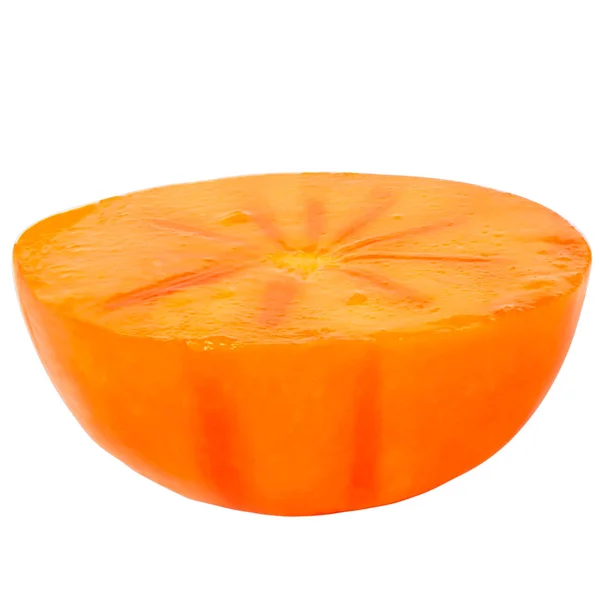 Isolated half persimmon on white background — Stock Photo, Image