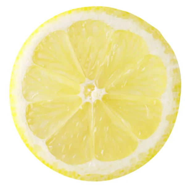 Skiva citron frukt isolerad på vit — Stockfoto