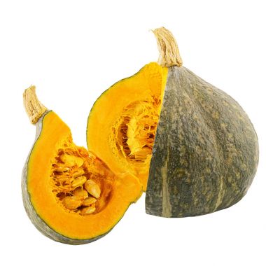 Balkabağı beyaz arka plan üzerinde izole kesmek