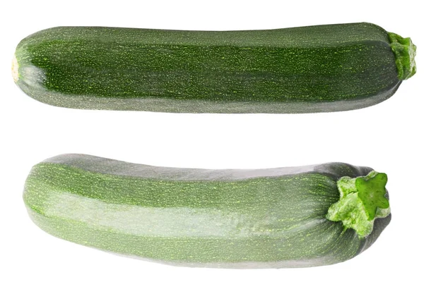 Zwei Zucchini isoliert auf weißem Hintergrund — Stockfoto