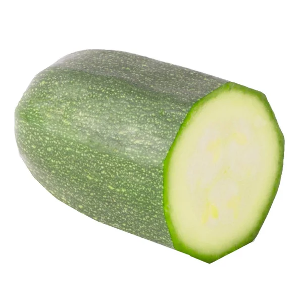 Snijd courgette geïsoleerd op witte achtergrond — Stockfoto