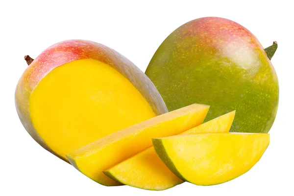 Deliciosa fruta de mango aislada en blanco — Foto de Stock