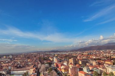 Aereal görünümü Kalesi: Brescia, İtalya