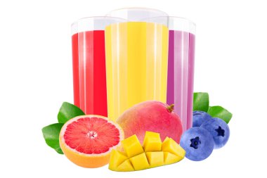  Taze meyveleri ve beyaz üzerine limon suyu 