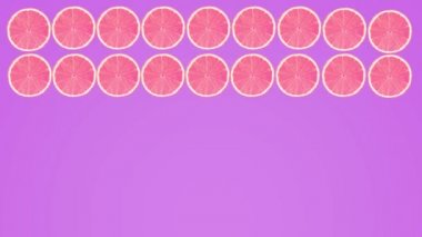 Neon renkli arkaplanda limon meyvesi animasyonu