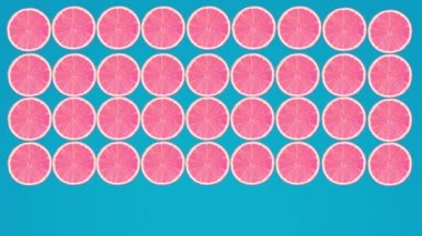 Neon renkli arkaplanda limon meyvesi animasyonu