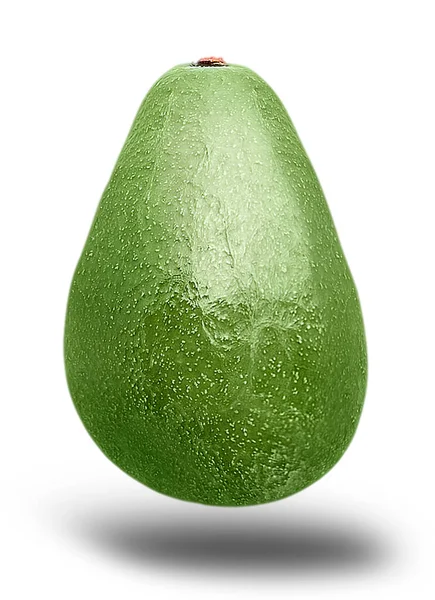 Verdure Isolate Avocado Intero Con Ombra Sfondo Bianco Con Percorso — Foto Stock