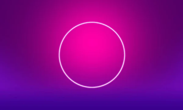 Circle outline in white on purple