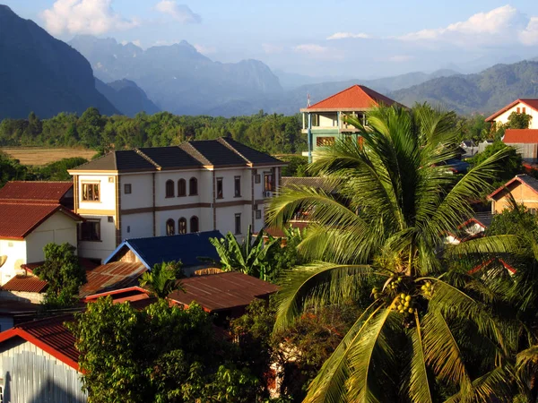 dağ köyü veiw Vang Vieng Laos