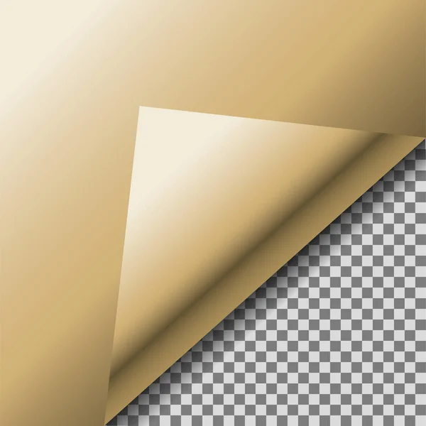 Papier plié feuille d'or blanc note vectorielle . — Image vectorielle