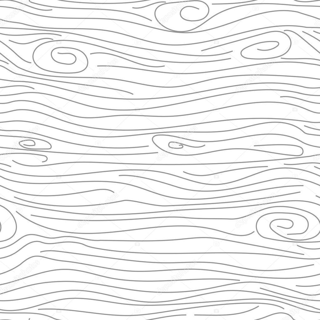 Wooden white texture vector seamless pattern.