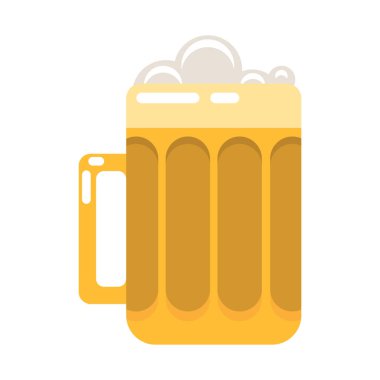 Bardak bira karikatür vektör çizim.